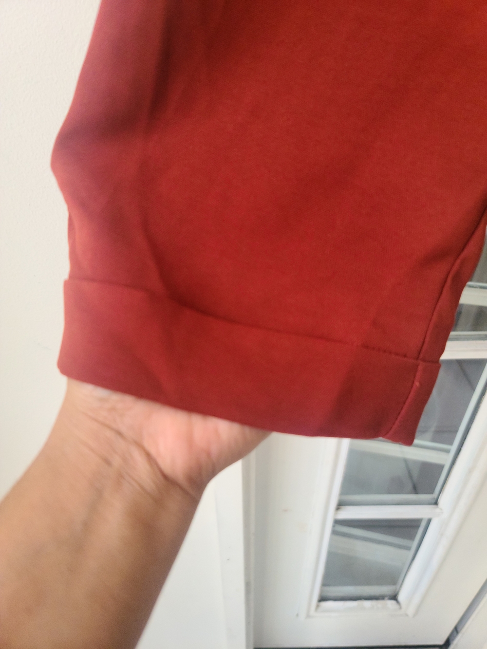 FAVLUX Wide-Leg Rust Red Capris - Picture 2 of 5